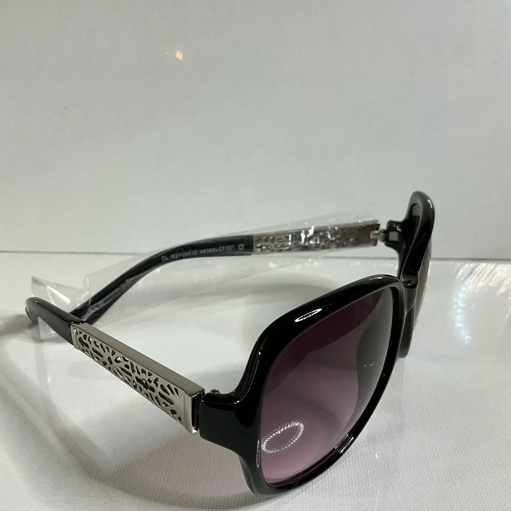 FGX Women's Sunglasses with Black Frame and Purple Lenses
